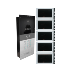 Apartment Building Intercom 5-Unit System Kit
