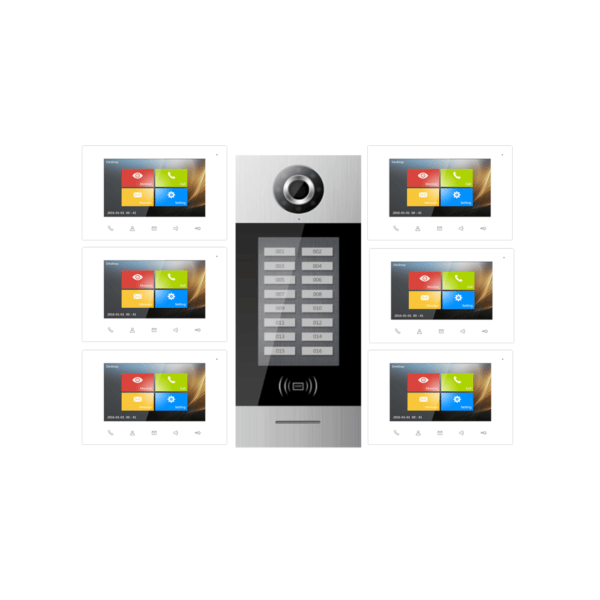6 Unit Touch-screen Panel For 6-Multi-unit Apartment Building