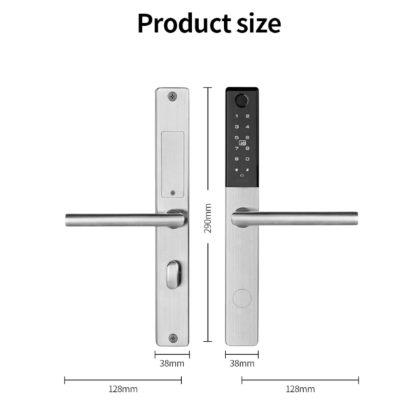 Fingerprint Sliding Door Lock With Bluetooth Mobile APP - Image 2