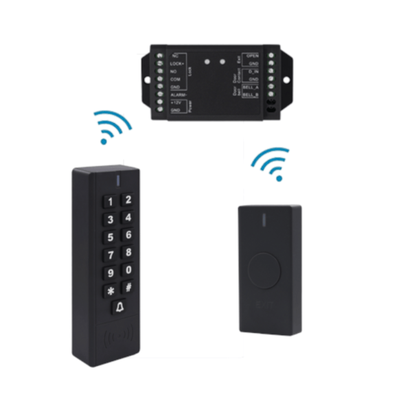 Wire-free Keypad + Rfid Card Access Control Kit