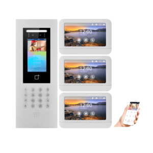 3 Unit Multi-tenant Building IP Intercom With Video