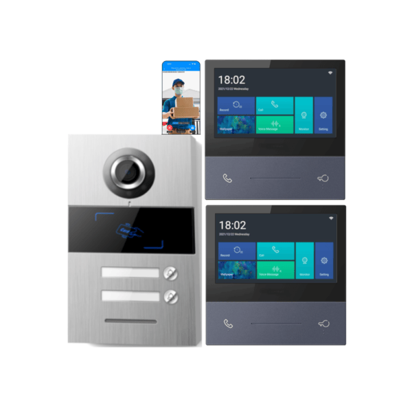 Two Residential Apartment 2-wire Video Intercom