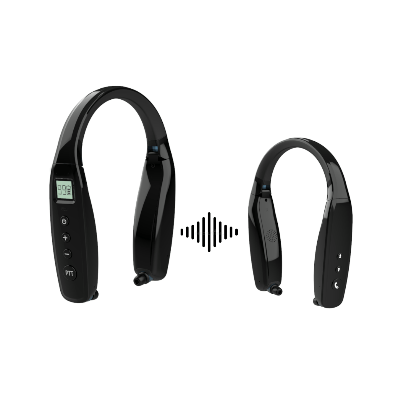 Wireless Communication Neckband Intercom Radio With Bluetooth